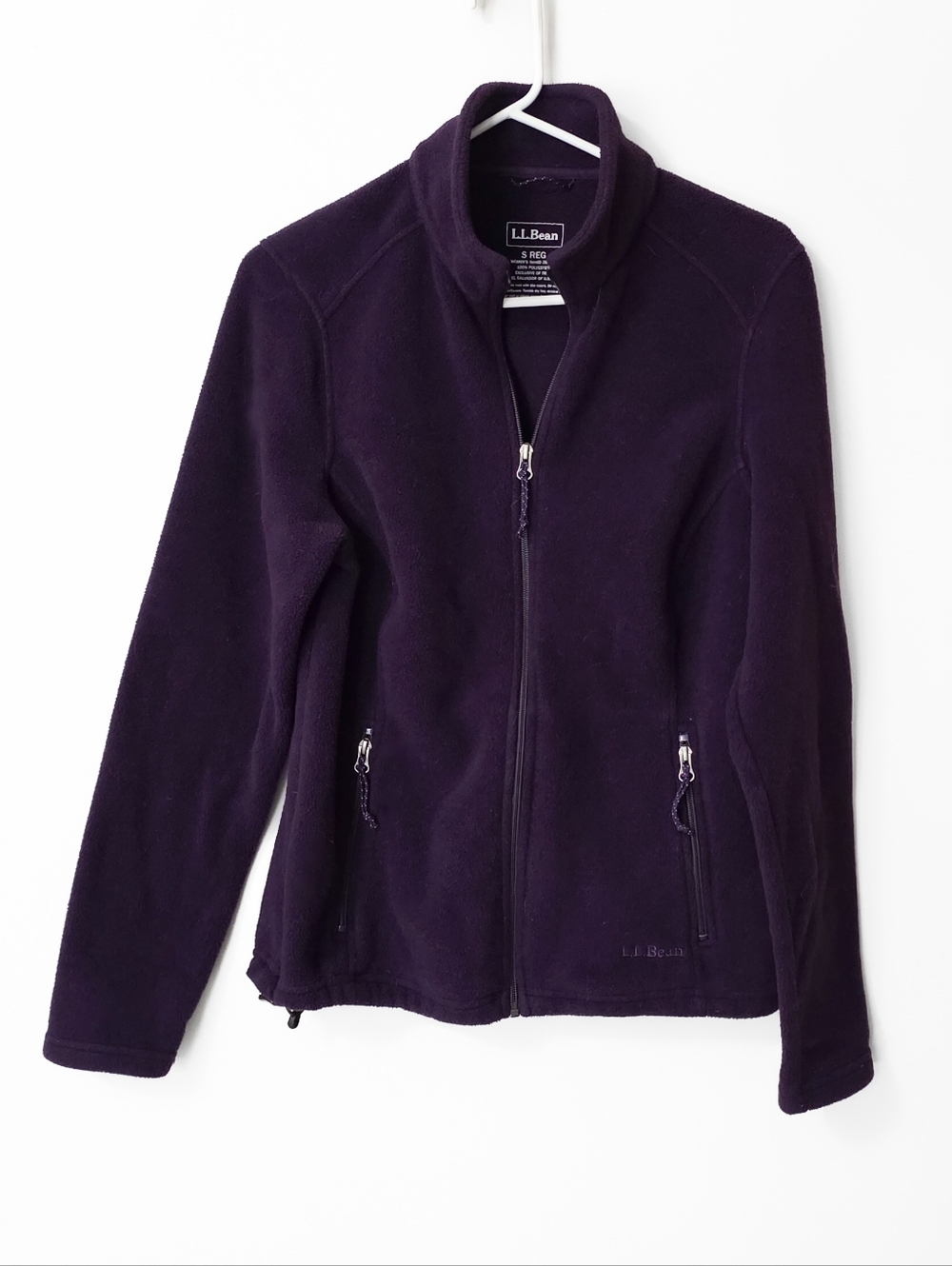 L.L. Bean Women's Deep Plum Full-Zip Fleece Jacket Size Small